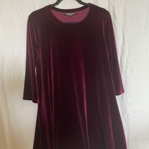 Velvet Dark Red Dress- Great condition!